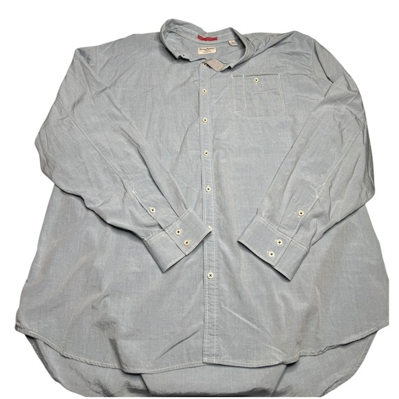 Tommy Bahama Men's 3XT Long Sleeve Button Down Shirt Blue Tencel/Cotton Blend - Picture 1 of 5